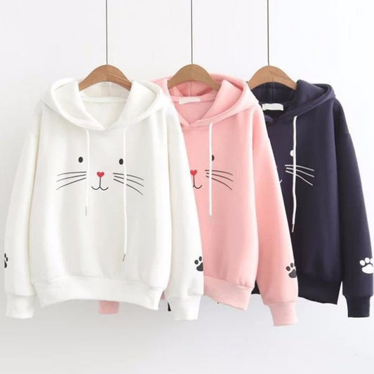 Meow winter  winter warm hoodie (637)