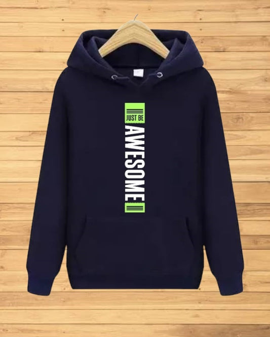 Nevy blue just be awsome  winter warm hoodie (662)