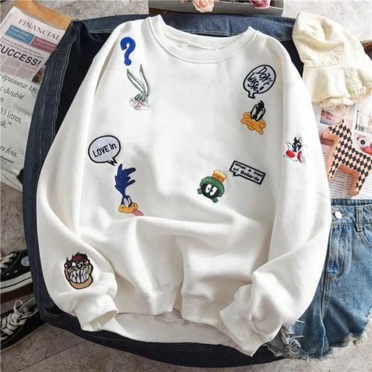 White Toons Sweatshirt For Winter (780)