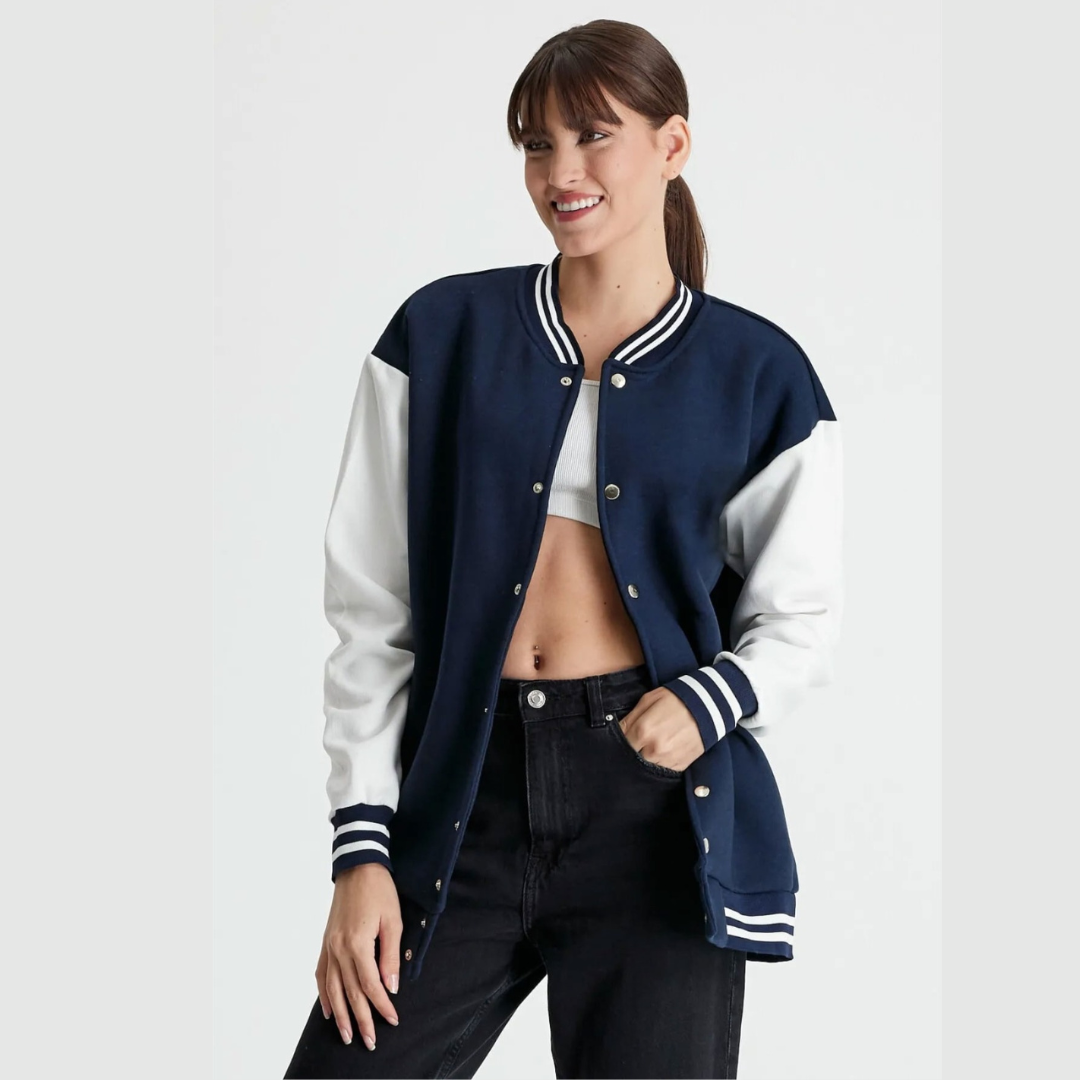 Navy Blue Baseball jacket For Winter (789)