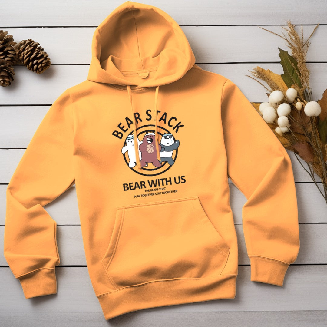 Yellow Bears winter warm hoodie (761)