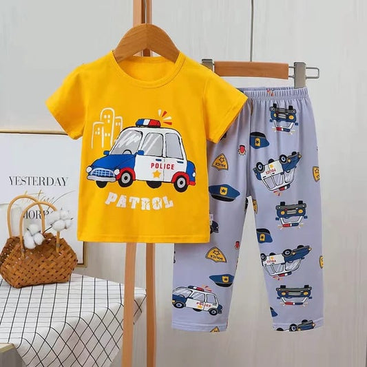 Yellow Police Car suit for kids (834)