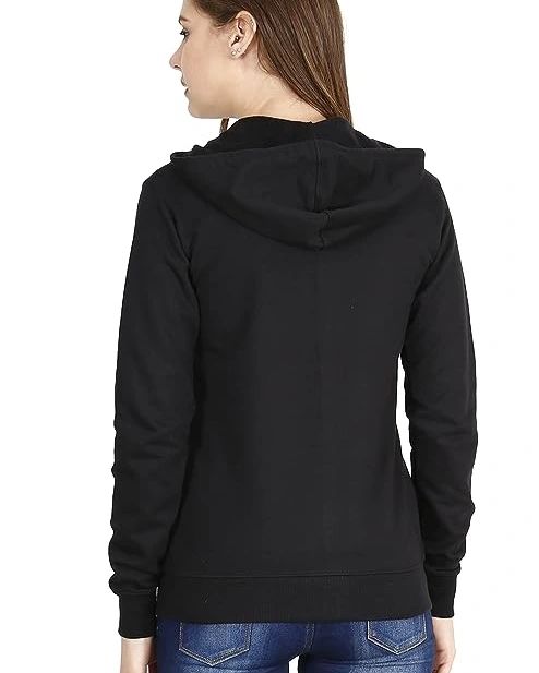 BLACK  CLASSIC ZIPPER winter warm hoodie (768)