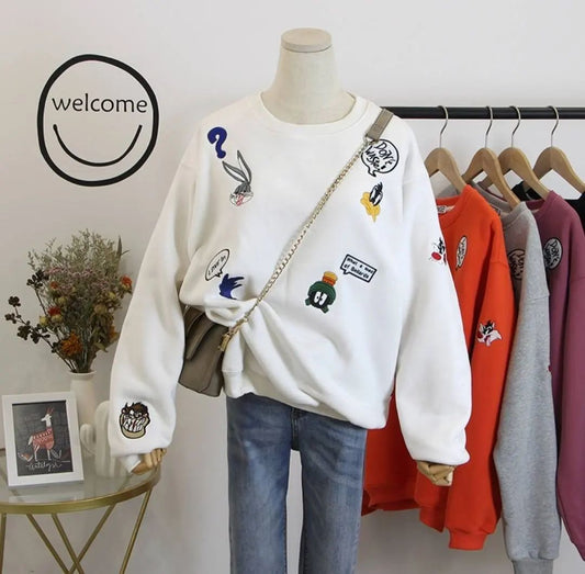 White toons sweatshirt For Winter (767)