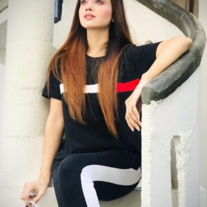 black with white and red panel track suit  half sleeves (433)(v4)