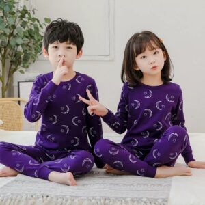 kids Moons and Stars printed  full sleeves suit for kids (538)