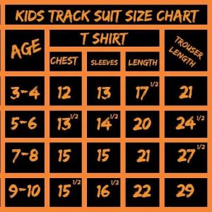 Orange Black and White Panel Shirt with Panel Trouser Full Sleeves Track Suit for Kids(each) KWT-14