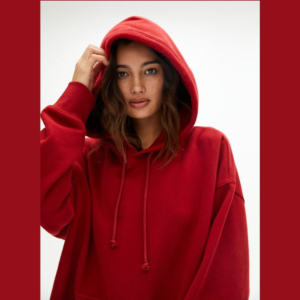 RED BASIC winter warm hoodie (611)