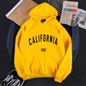 YELLOW CALIFORNIA winter warm hoodie (597)