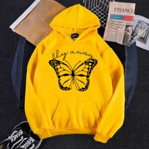 YELLOW BUTTERFLY winter warm hoodies (633)