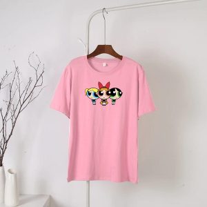 Pink Puff Girls Round Neck Half Sleeves T-Shirt (690)