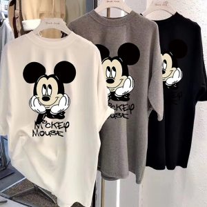 Mickey Face Round Neck Half  Sleeves T-Shirt(737)