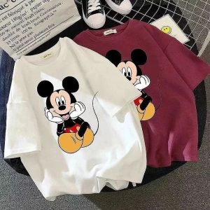 Mickey Round Neck Half  Sleeves T-Shirt(720)