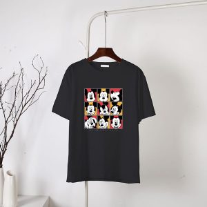 Black Mickey moods Round Neck Half Sleeves T-Shirt (708A)