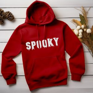 Red spooky winter warm hoodie (760)