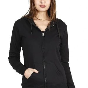 BLACK  CLASSIC ZIPPER winter warm hoodie (768)
