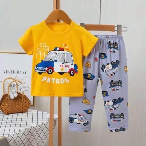 Yellow Police Car suit for kids (834)